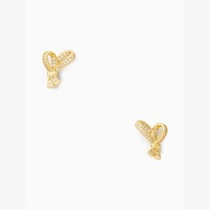 NWT KATE SPADE All Tied Up Bow Earrings in gold